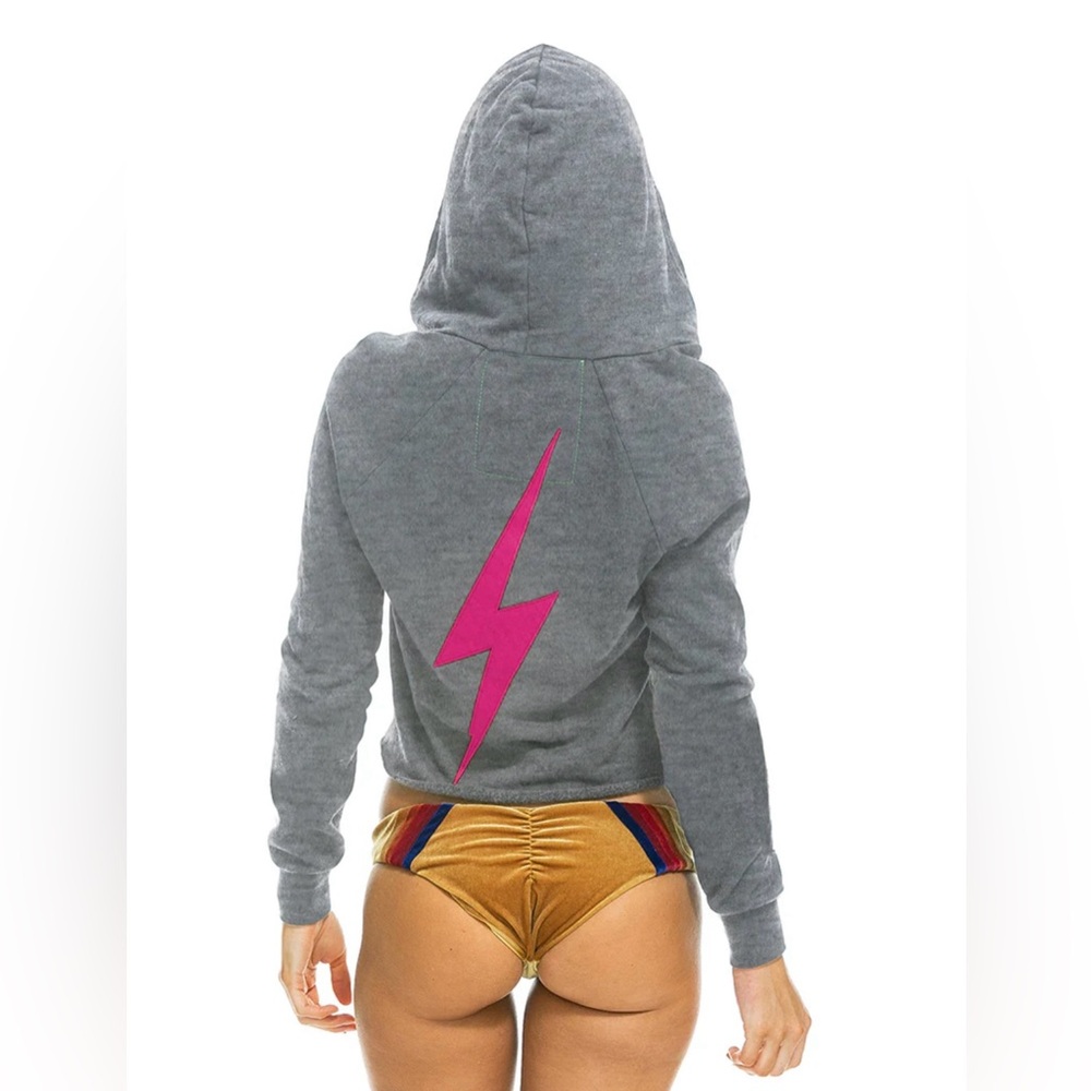 NWOT - Aviator Nation Bolt Chevron 5 Stitch Split Neck Hoodie ⚡️ - Picture 2 of 7